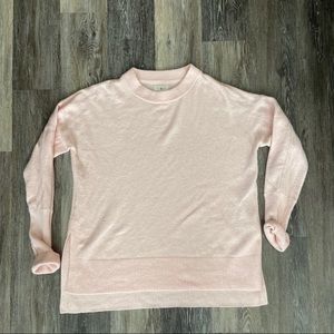 Lou & grey cuffed tunic side split pink sweater